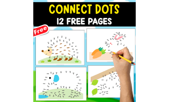 CONNECT DOTS | 12 PAGES FOR KIDS