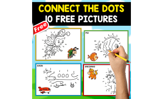 CONNECT THE DOTS | 10 FREE PICTURES FOR KIDS