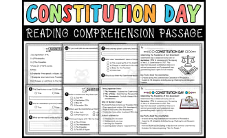 Constitution Day Reading Comprehension Passage & Questions
