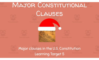 Constitutional Clauses Slides + Worksheet