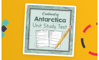 Continent of Antartica | Unit Study Test | Geography Bundle