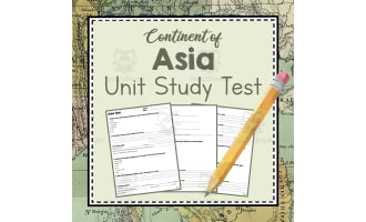 Continent of Asia | Unit Study Test | Geography Bundle