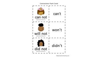 Contractions Flash Cards