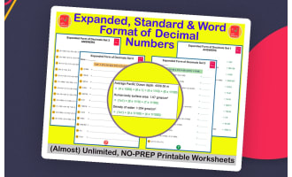 Convert between Expanded, Standard and Word Format of Decimals