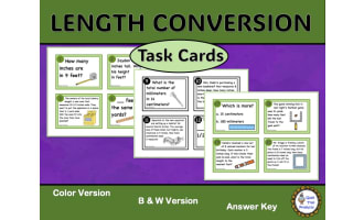 Converting Units of Length Task Cards