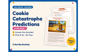 Cookie Catastrophe Predictions Worksheet – 2nd Grade Reading Practice