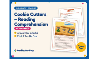 Cookie Cutters – Reading Comprehension Worksheet – 2nd Grade Practice