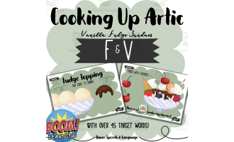 Cooking Up Artic F and V, Boom Cards Speech Therapy, Distance Learning