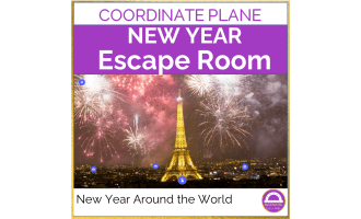 Coordinate Plane New Year Around the World Digital Escape Room