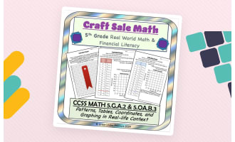Coordinate Plane Worksheets: 5th Grade Patterns, Tables, Graphing