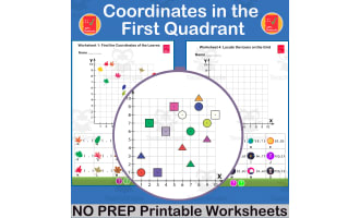 Coordinates in the 1st Quadrant - Plotting & Finding Points