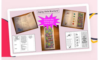 Coping Skills Brochure and SEL coloring pages