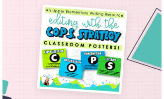 COPS Editing Strategy | Class Posters for The Writing Process