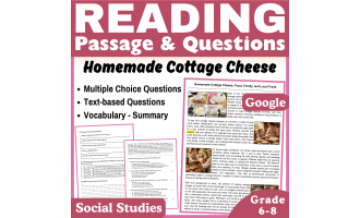Cottage Cheese: Social Studies Reading Comprehension Passage (Docs)