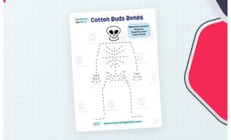 Cotton Buds Bones Activity