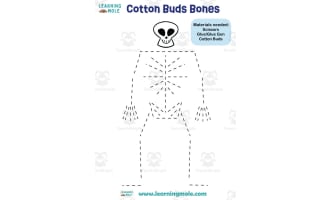 Cotton Buds Bones Activity