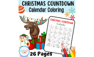 Countdown to Christmas Coloring Pages for kids.