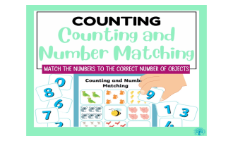 Counting and Number Matching Worksheet