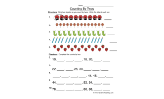 Counting by Twos Worksheet