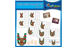Counting Christmas Ornaments Clip Cards (0-10) - EBOOK