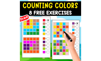 COUNTING COLORS | 8 FREE MATH EXERCISES