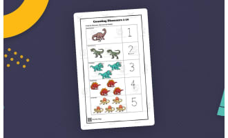 Counting Dinosaurs 1-10 Printable