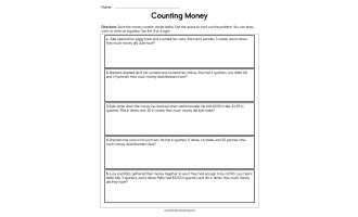 Counting Money Worksheet