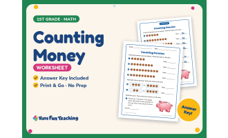 Counting Money Worksheets – 1st Grade Addition Practice + Answer Key