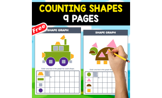 COUNTING SHAPES | 9 FREE PAGES