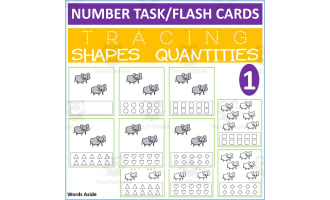COUNTING SHAPES TRACING TASK CARDS 1