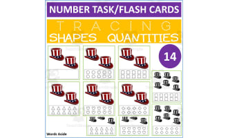 COUNTING SHAPES TRACING TASK CARDS 14