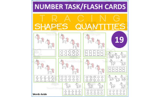 COUNTING SHAPES TRACING TASK CARDS 19