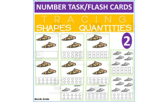 COUNTING SHAPES TRACING TASK CARDS 2