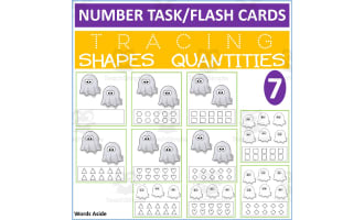 COUNTING SHAPES TRACING TASK CARDS 7