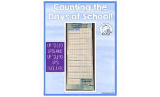 Counting the Days of School | Ten Frame Counters | Math Counting Activity