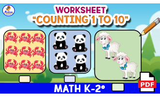COUNTING THE NUMBERS 1 TO 10 - Worksheet of Math