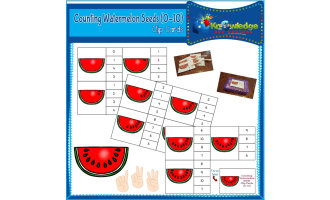 Counting Watermelon Seeds Clip Cards (0-10) - EBOOK