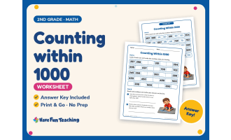 Counting within 1000 Worksheet – 2nd Grade Skip Counting Practice