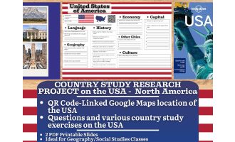 Country Study Research Project - USA - Social Studies - North America