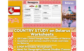 Country Study Worksheets on Belarus - Eastern Europe
