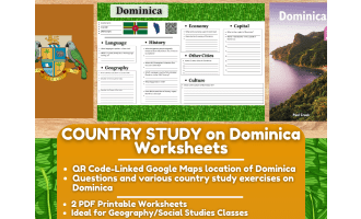 Country Study Worksheets on Dominica - Caribbeans