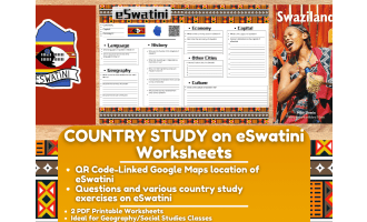 Country Study Worksheets on eSwatini - Africa