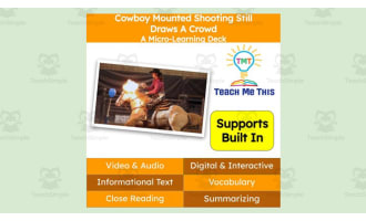 Cowboy Mounted Shooting Still Draws A Crowd | Reading Comprehension Activities | Micro-Learning Deck