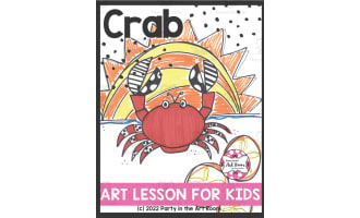 Crab Art Lesson for Kids