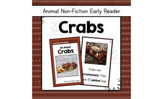 Crabs Informational Book | Nonfiction Early Reader Animal Booklet
