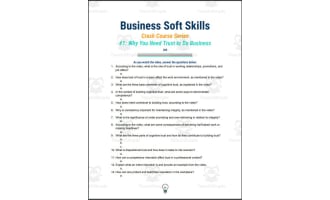 Crash Course: Business Soft Skills #1: Trust Worksheet