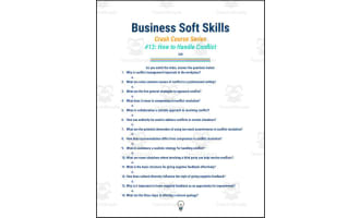 Crash Course: Business Soft Skills #13: How to Handle Conflict Worksheet
