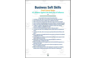 Crash Course: Business Soft Skills #2: Emotional Influence Worksheet