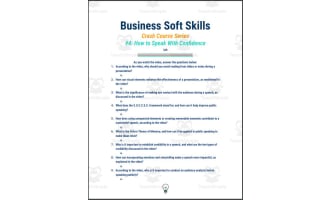 Crash Course: Business Soft Skills #4: Business Confidence Worksheet