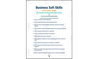 Crash Course: Business Soft Skills #7: Prepare to Negotiate Worksheet